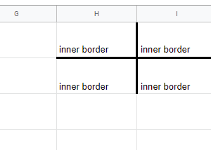 how to outline cells in google sheets