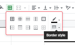 Use the border styling tool to increase border thickness