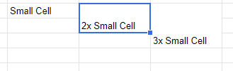 Use merge to make cells bigger